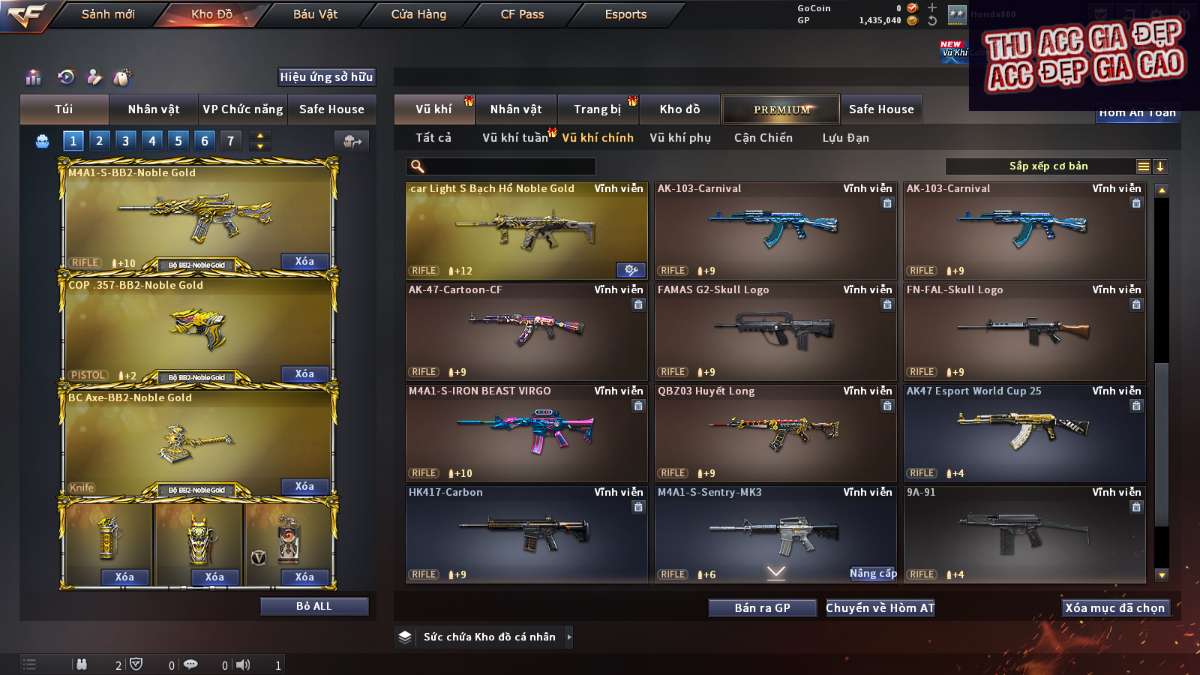 shop acc cf uy tin gia re